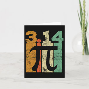 Cartão Professor De Matemática Vintage Pi Day 3.14 Retro 