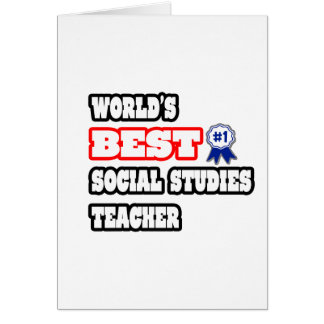 Cartão Professor de Melhores Estudos Sociais do Mundo