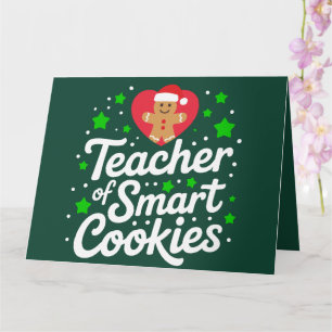 Cartão Professor de Natal de Biscoitos Inteligentes Vida