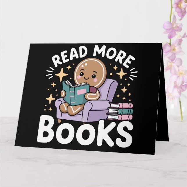 Cartão Professor de Natal Lê Mais Livros Engraçado (Orquídea)