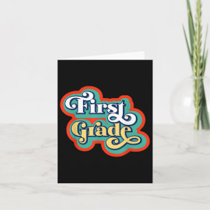 Cartão Professor De Primeiro Grau E Estudante De Volta À 