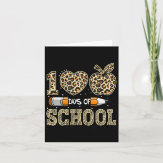 Cartão Professor Do Dia 100 Dias Mais Inteligente Leopard