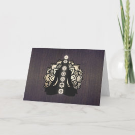 Cartão Professor Dourado Lotus Chakra Reiki Mestre e Yoga