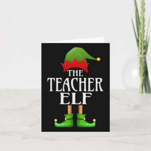Cartão Professor Elf Xmas Engraçado Grupo de Correspondên