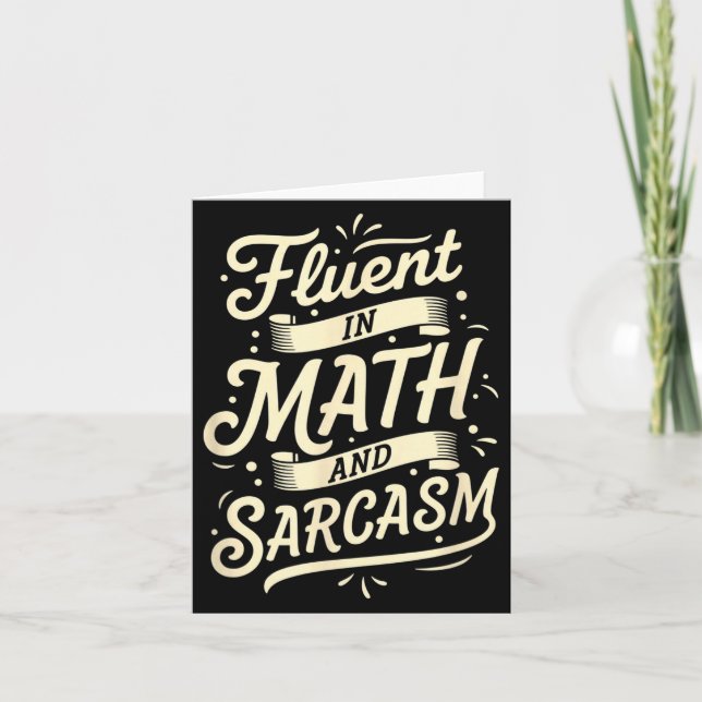 Cartão Professor Fluente Em Matemática E Sarcasmo Profess (Frente)