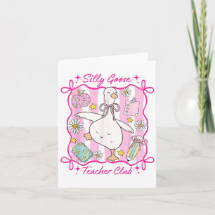 Cartão Professor Ganso Bobo Divertido Clube Humor Volta à