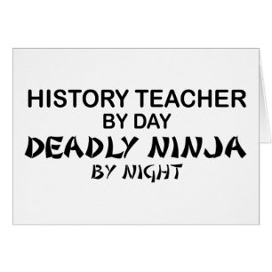 Cartão Professor Ninja mortal da história