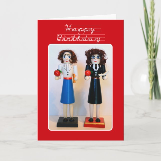 Cartão Professor Nutcracker Happy Birthday (Frente)