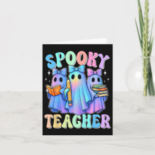Cartão Professor Spooker Pastel Galaxy Ghost Halloween Tr