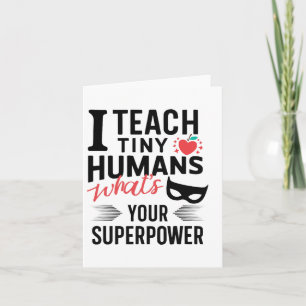 Cartão Professor Super-Herói Engraçado Ensinando Superpod
