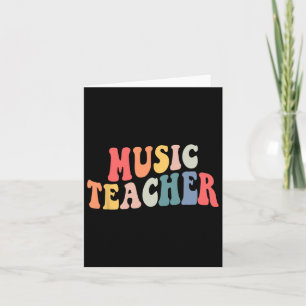 Cartão Professora Da Equipe De Música Da Groovy Byck Para