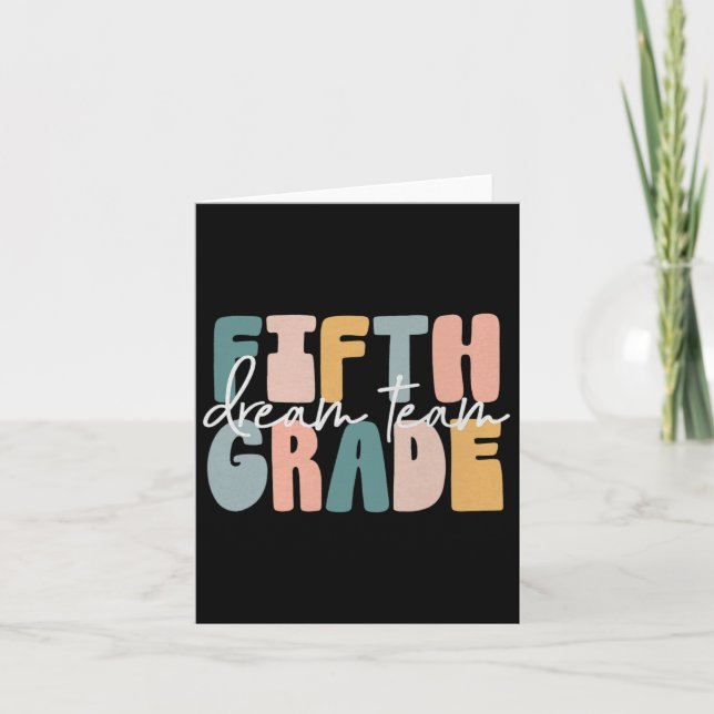 Cartão Professora Da Equipe De Sonho Do Quinto Grau, Groo (Frente)