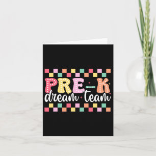 Cartão Professora Da Equipe De Sonhos Pré-k Menina De Vol