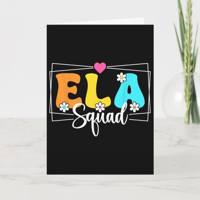 Cartão Professora da Squad de Ela de volta à escola de in (Frente)