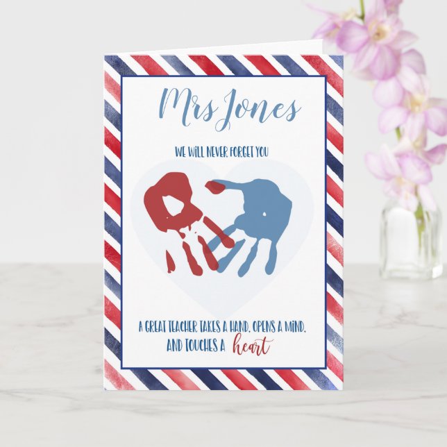 Cartão professora, deixou uma pegada na nossa aula de cor (Orquídea)