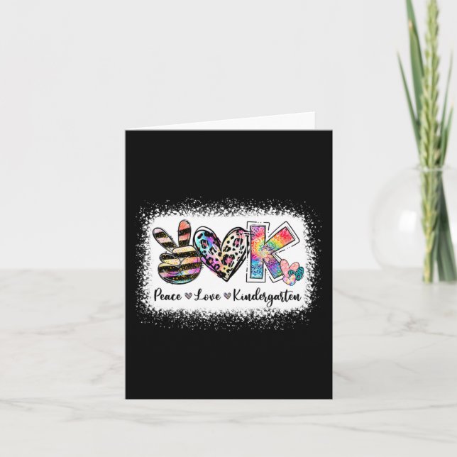 Cartão Professora Grau Paz Amor Team Kindergarten (Frente)