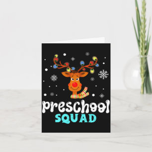 Cartão professora pré-escolar natal pré-escolar esquadrão