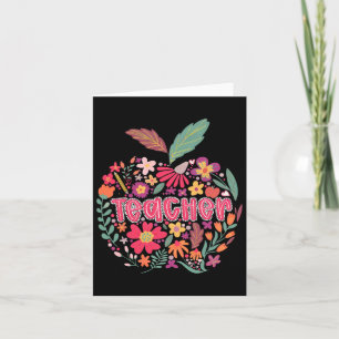 Cartão Professora Wildflower Happy Primeiro Dia de Ensino