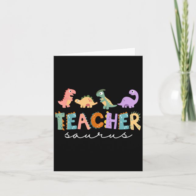 Cartão Professoras Dinossauro Professora Teachersaurus Re (Frente)