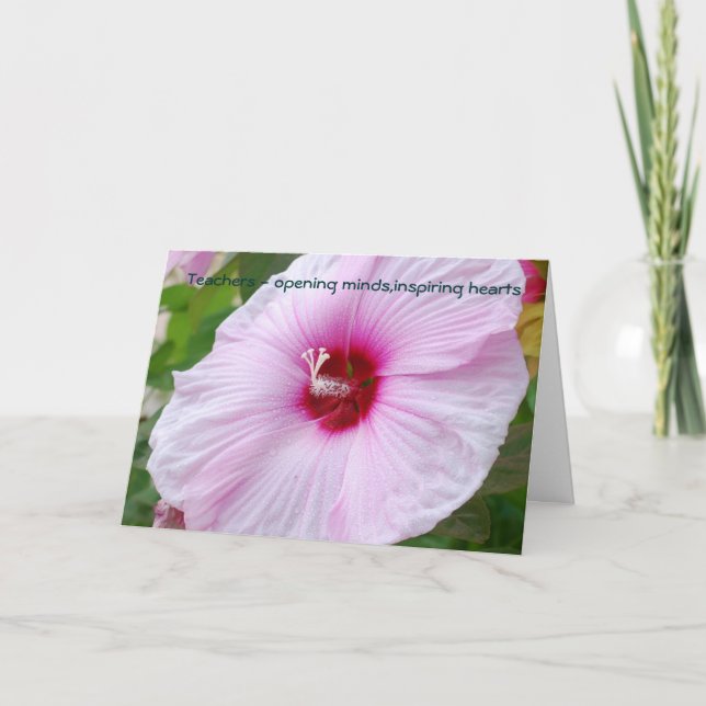 Cartão Professores - abrindo mentes, inspirando ele... (Frente)
