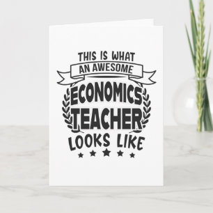 Cartão Professores de Economia e Economia Divertidos