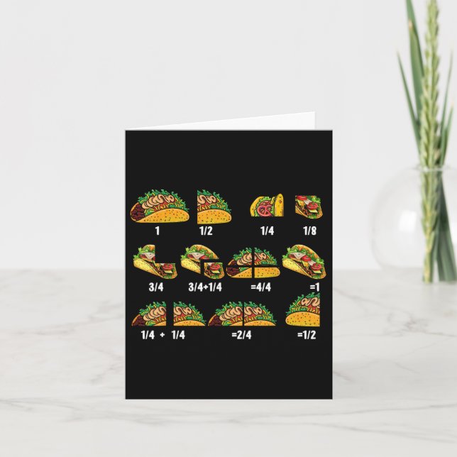 Cartão Professores De Matemática De Fração Taco De Volta  (Frente)