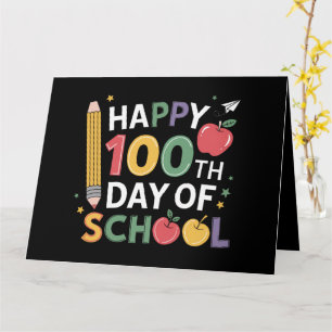 Cartão Professores do 100º Dia de Escola Feliz 100 Dias