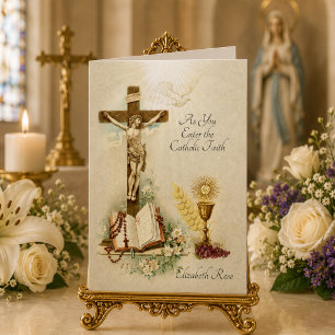 Cartão Profissão católica tradicional da Faith RCIA