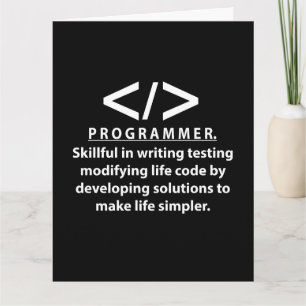 Cartão Programador Codificador Desenvolvedor Programador