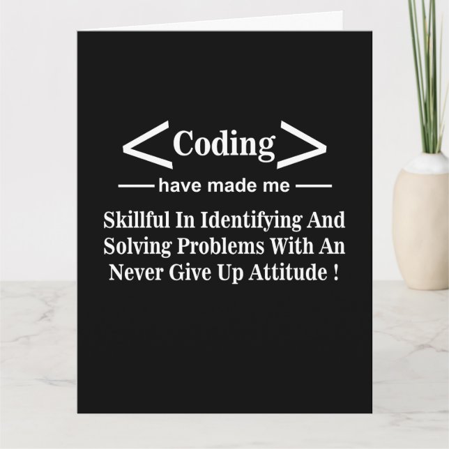 Cartão Programador Codificador Programador Saudações de C (Frente)