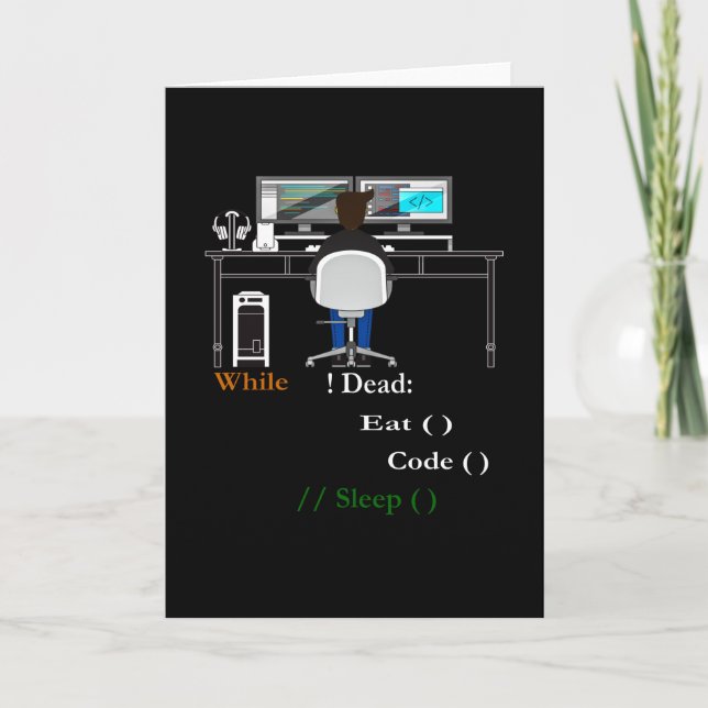 Cartão Programador de computador e desenvolvedor (Frente)