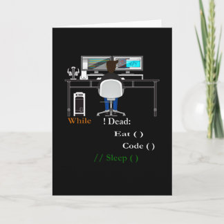 Cartão Programador de computador e desenvolvedor