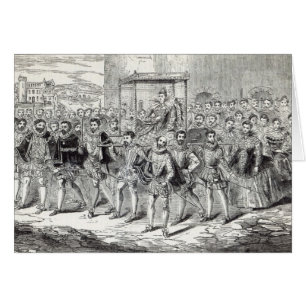 Cartão Progresso estatal da Rainha Elizabeth