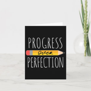 Cartão Progresso Motivacional Sobre A Perfeição Ck Para A