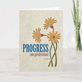 Cartão Progresso, não perfeição! (citação de recuperação)