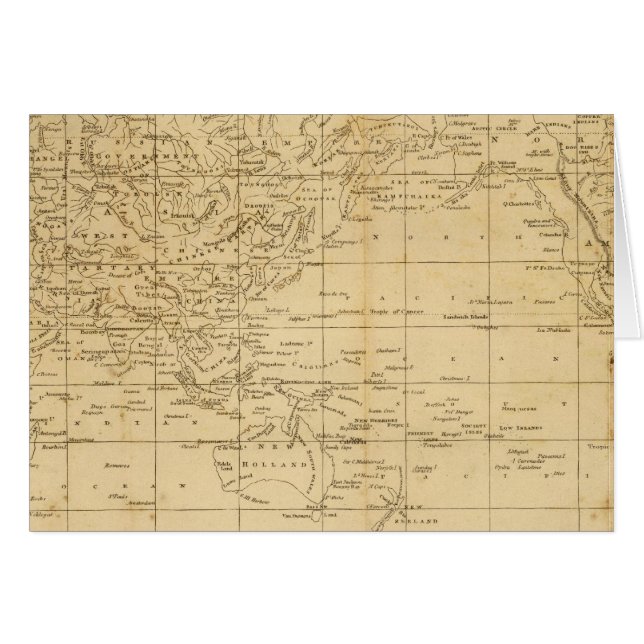 Cartão Projeção do Mercador Mundial (Frente Horizontal)