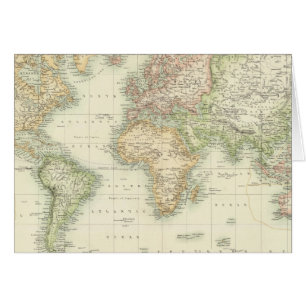 Cartão Projeção do World On Mercator