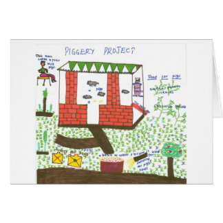 Cartão Projetando uma pocilga