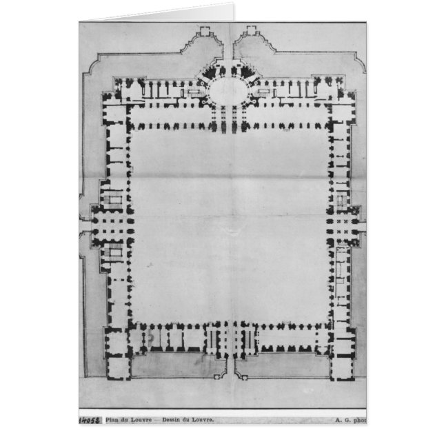 Cartão Projete para as construções orientais do Louvre (Frente)