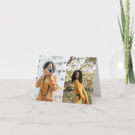 Cartão Projete Sua Própria Colagem de 2 Fotos