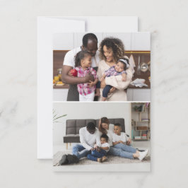 Cartão Projete Sua Própria Colagem de 2 Fotos