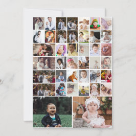 Cartão Projete Sua Própria Colagem de 40 Fotos