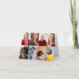 Cartão Projete Sua Própria Colagem de 8 Fotos