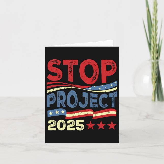 Cartão Projeto 2025 Anti Trump U Flag Women Policy M (Frente)