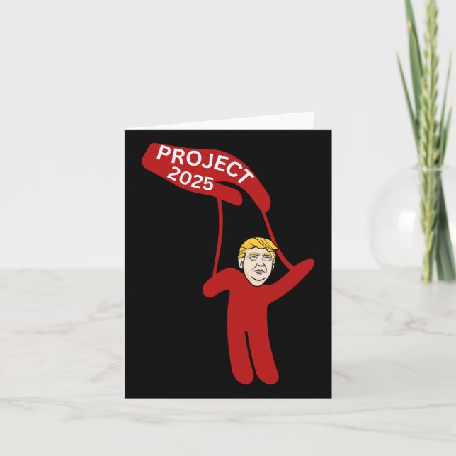Cartão Projeto 2025 Donald Trump Puppet (Frente)