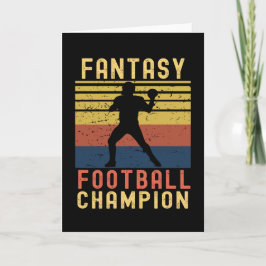 Cartão Projeto de campeão de futebol do Funny Fantasy