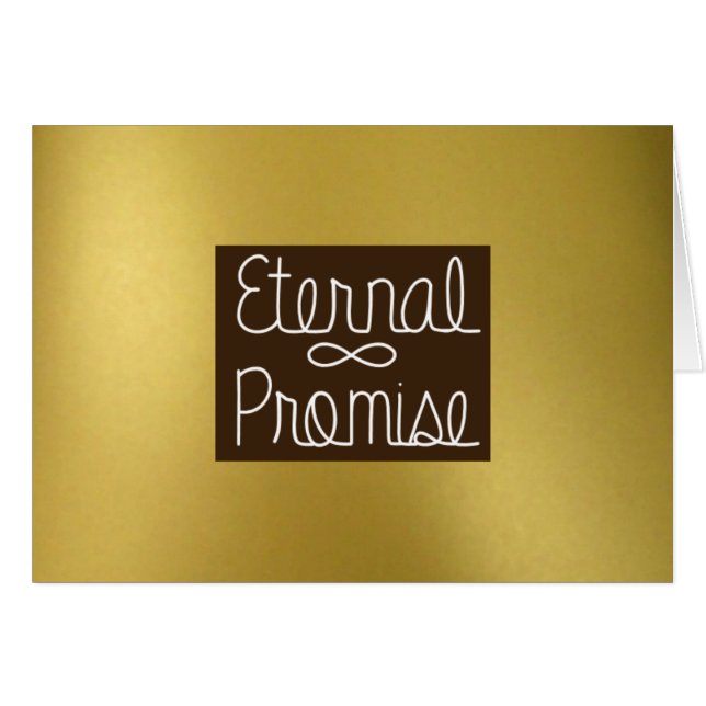 Cartão Promessa Externa Dourada (Frente Horizontal)