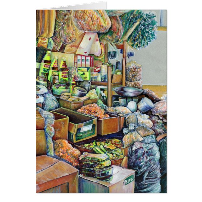 Cartão Promessas encantadoras do belo Tekka Center, Singa (Frente)