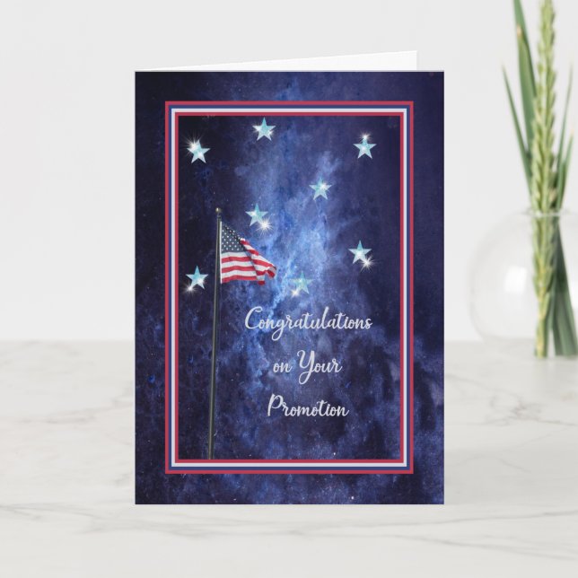 Cartão Promoção do Homem de Serviço dos EUA ou Mulher de  (Frente)