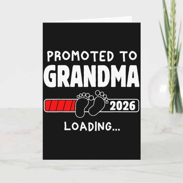 Cartão Promoted To Grandma Est 2026 Soon To Be New Grandm (Frente)